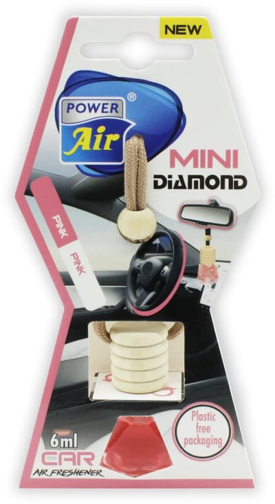 Power Air Diamond Mini - Luchtverfrisser Auto - Autoparfum Geur - Geurverfrisser Pink
