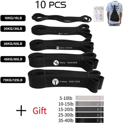 Bande de Résistance en Latex Robuste Bande Élastique d'Exercice pour la Force Athlétique Bande d'Assistance pour Tractions Entraînement Pilates Fitness Équipement Utilisation Pratique