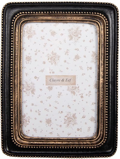 Clayre & Eef Fotolijst 10x15 cm Zwart Kunststof