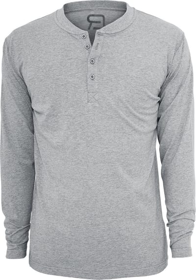 R.E.D. Rock-Engineered Design Lichtgrijs basic shirt met lange mouwen en hoofdband - Heren - 5XL
