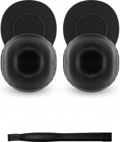 Set Oorkussens voor Logitech Headset - H390 Oorkussen - H391 / H600 / H609 / H760 / Zone 300 / Zone 301 / Zone 305 - Kunstleer met Traagschuim - Zwart