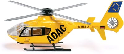 SIKU 2539, Reddingshelikopter, 1:55, metaal/kunststof, geel, beweegbare rotors