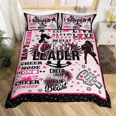 Gymnastiek Sport Dekbedovertrek Set Regenboog Aquarel Tie Dye Queen Beddengoed Set Microfiber Cheerleading Dekbedovertrek Voor Yoga Liefhebber EU Single 90x200cm