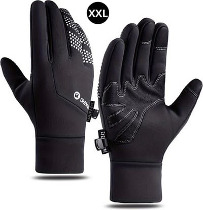 Bovista Winterhandschoen - Handschoenen - Touchscreen Handschoenen - Wielrenhandschoenen - Fietshandschoenen - Winter - Zwart - Maat XXL