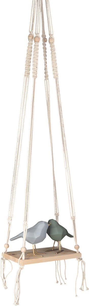 Macramé Touw met Plank - Bohemian Wandhanger Decoratie - Wandkleed - Plantenhanger - Macramé Touw/Koord met Plank - Wandhanger plant