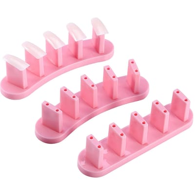 1 Set Afneembare Oefen Nagellak Training Houder Standaard   100 stuks Oefen Nageltips Roze geel