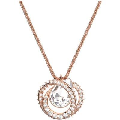 Collier Pendentif Swarovski Generation Ton Or Rose Blanc Collier Femme 5636513 Pink Bowknot Box beige
