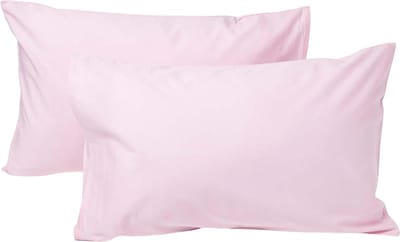 Homescapes Kinder Kussensloop 40x60 cm – Set van 2 – Uni Roze – Egyptisch Katoen – OEKO-TEX®