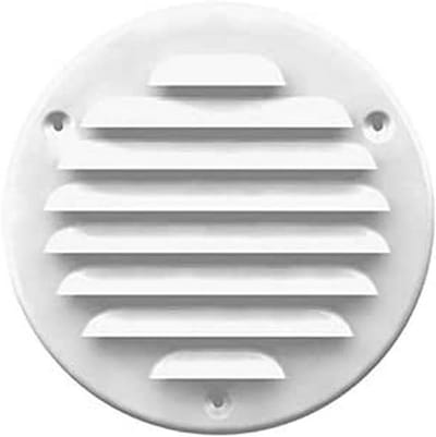 Ventilatierooster - Afzuigrooster - Luchtstroom Reguleren - Insectenbescherming - Ø 125 mm - Wit