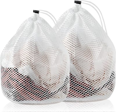 Set van 2 wasnetten met trekkoord voor delicate kleding, ideaal voor wasmachine, sokken en ondergoed
