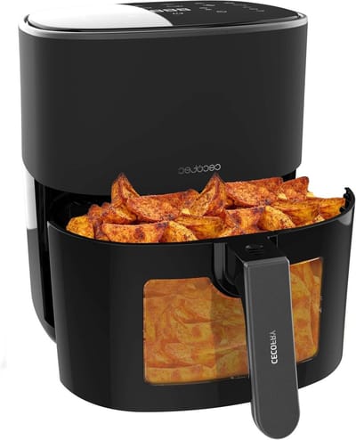 Airfryer Zonder Olie - Heteluchtfriteuse - Gezond Frituren - Met Kijkvenster - 6.5 Liter - Zwart