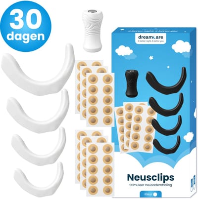 DreamCare Neusstrips Magnetisch - 30 Dagen - Neusspreider - Anti Snurk - Neuspleisters - Wit - S/M/L/XL - 4 Maten