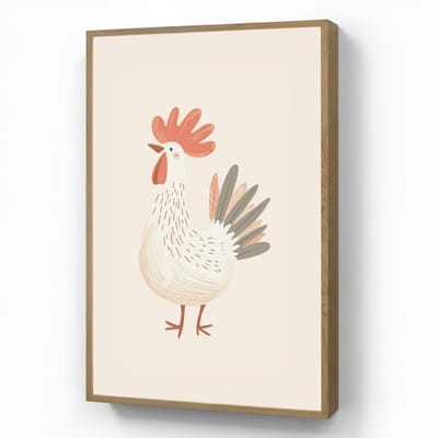 Nachtlampje 60x90 cm - Kinder lamp - Kip - Boerderij - Dieren - Tafellamp kinderkamer draadloos - Slaapkamer lampje - Bedlamp kinderen - Kinderlampje - Wandlamp babykamer - Nachtlampjes