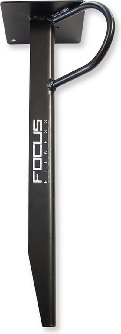 Focus Fitness - Battle Rope - Grondpin - Staal - Zwart