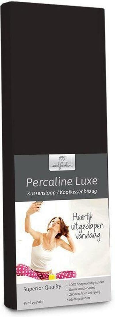 Bed-Fashion katoenen slopen  Zwart (per 2 st.) - 60 x 70 cm - Zwart