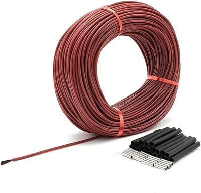 Whistle House Underfloor Heating Wires 12K 33 Ohm 3mm Silicone Rubber Carbon Fiber Heating Cable 100m Floor - ShopVlot