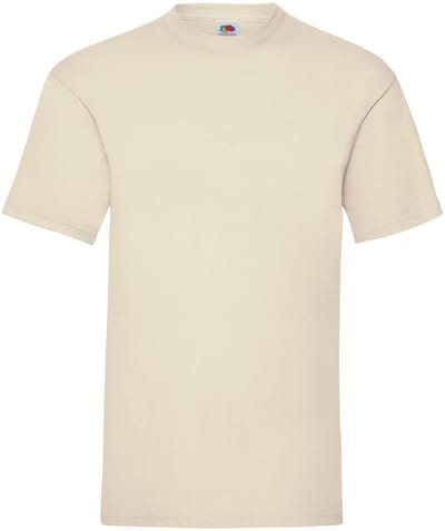 T-shirt Fruit Of The Loom Valueweight Volwassen Natuurlijk 60n - S