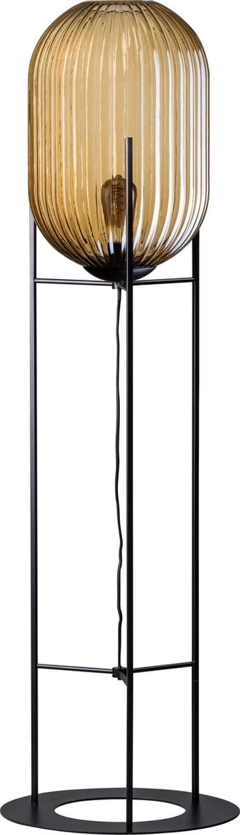 ETH - Glamm S - Vloerlamp - Ribbel glas/ Amber - 136cm
