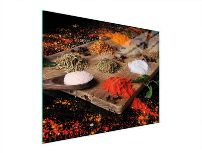TMK ArtDeko - Glazen Snijplank - 52x40 cm - Beschermplaat - Keukenpaneel - Gelaagd Glas