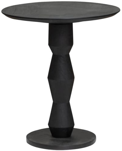 Tower Living Haltafel Brunello - Rond Zwart Hout - Ø50x58cm