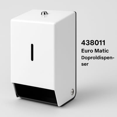 Productomschrijving – Euro Matic Doprol Dispenser (Staal wit gemoffeld