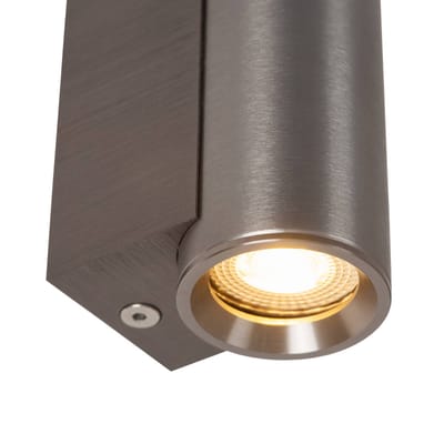 Lucide DUPLA - Wandspot / Wandlamp - 1xGU10 (MR11) - Grijs ijzer