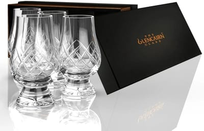 Whiskyglazen Cut 4 stuks - Geschenkverpakking - Loodkristal - Glencairn Crystal Scotland