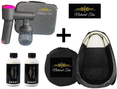 Natural Tan - Professionele starters pakket Cordless Natural Tan - Zwart Roze