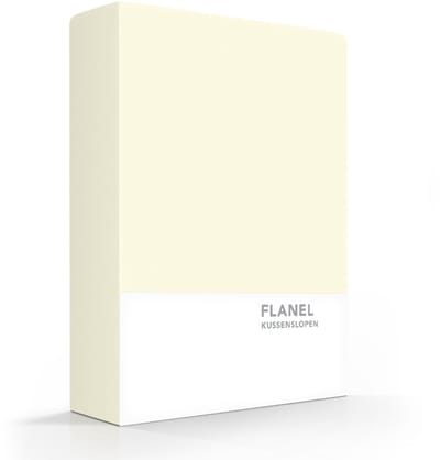 Zavelo Flanel kussenslopen Ivoor (set van 2)-60 x 70 cm (standaard)