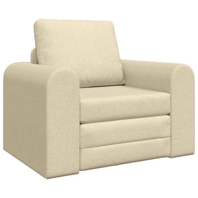 Slaapstoel - Uitklapbaar - Slaapbank - Logeerbed - Zetelbed - Slaapfauteuil - Vouwbed - 1 persoons - Zeer comfortabel - Crème
