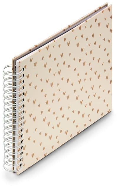 Spiraalalbum XL - Lovely - 28x24 cm - 50 witte pagina's - beige