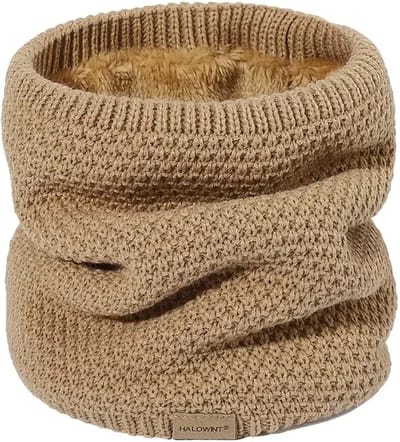 Bovista Nekwarmer - Dames - Fleece - Motor - Bandana - Masker - Colsjaal - Sjaal - Gewatteerd - Skiën - Warm - Rekbaar - Khaki