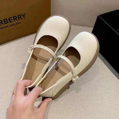 Eenvoudige Comfortabele Mary Jane Platte Schoenen Leuke Jurkschoenen voor Vrouwen 35 beige