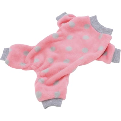 Pyjamas pour Animaux de Compagnie 4 Pattes Élégants Mignons Respirants Légers Extensibles Pelucheux Pyjamas pour Chiens Vêtements pour Petits Chiens Moyens Chats L pink