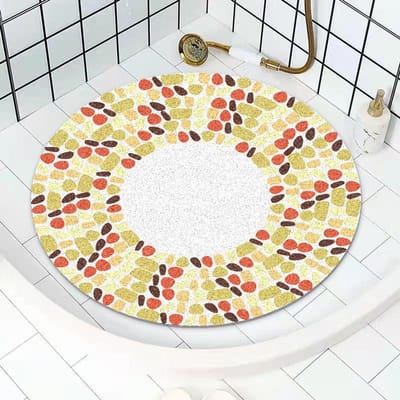 Badkamer Rond Antislip Mat Douchecabine Badkamer Geperforeerde Bodem Afwatering Speciale Valbestendige Mat Duurzaam 120*120