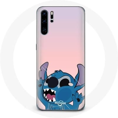 Coque - Huawei - P30 - Souple - Rose - Stitch le Nez en l'air rose
