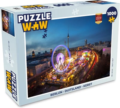 Puzzel Berlijn - Duitsland - Kerst - Legpuzzel - Puzzel 1000 stukjes volwassenen - Kerst - Cadeau - Kerstcadeau voor mannen, vrouwen en kinderen