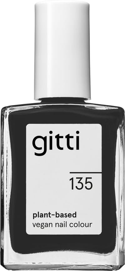 Gitti No. 135 - Black - nagellak - minimaal 82% natuurlijk - 23 vrij - manicure - blijft 7 dagen zitten