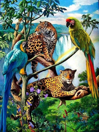 VDTOYS® DIAMOND PAINTING volwassenen - VDTB124 - vierkante steentjes - full - groot formaat - nieuwe tekeningen - 45 op 45 cm (canvas) - 40 op 40 cm (foto)