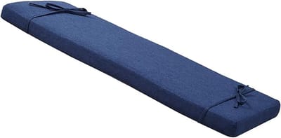 Bankkussen Buiten - Terraskussen Zitkussen - Tuinmeubilair Comfort - Antislip Onderkant - 220x40cm - Donkerblauw