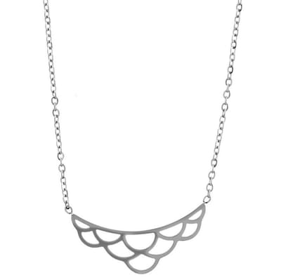 Behave - Minimalistische ketting van zilverkleurig staal - 39 cm - Nikkelvrij