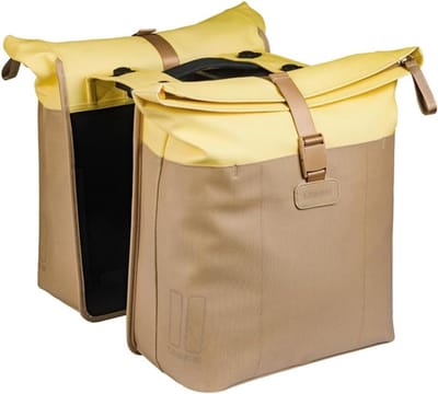 Dubbele Fietstas - Fietsbagage Set - Boodschappen Vervoeren - MIK Snelbevestiging - 28-35 Liter - Geel
