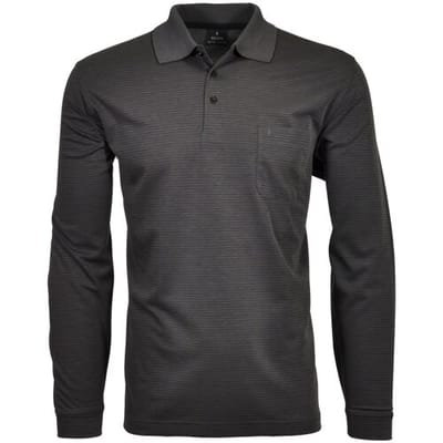 Ragman Softknit Polo Fineline Leisteen / male