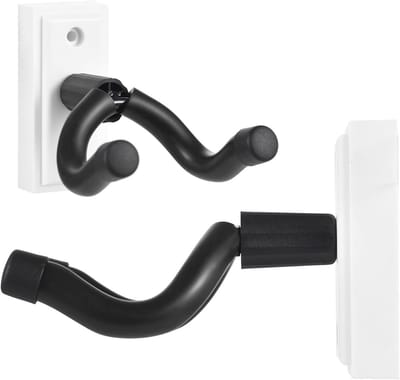 Gitaar Muurhanger - Instrumentenhouder - Instrumenten Opbergen - Zachte Siliconenvulling - 126 Gram - Wit