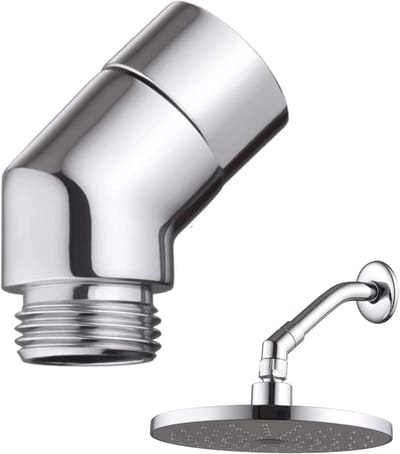 Verlengstuk voor Douchekop, 135° Handdouche Adapter, 1/2 Inch, Douche Slang Adapter, Verstelbare Hoek voor Handdouches en Wanddouches, Verhoogt Comfort en Bereik