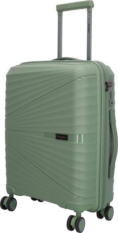Beagles Travel Koffer - Handbagage - Hardschalig - TSA-slot - Zwenkwielen - Reiskoffer - Cabin Size - Natuur groen