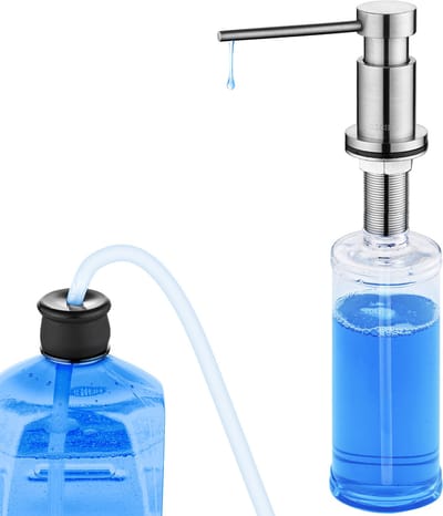 CECIPA max Zeepdispenser Roestvrij staal - Zeeppompje 300ML - Zeepdispenser - Zeepdispenser Keuken - Zeepdispenser Set - Zliver