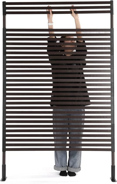 Privacy Scherm - Buitenhek Decoratief - Tuin Balkon - Gegalvaniseerd Staal - 90x180cm - Zwart