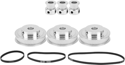 GT2 Timing Pulley Set 20T 60T – 8mm Asgat – Nauwkeurige Aandrijving – Met 3 Timing Riemen – Voor 3D Printer en CNC