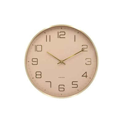 Karlsson Wandklok Elegance Glow - Bruin - Ø40cm - Wandklok Scandinavisch